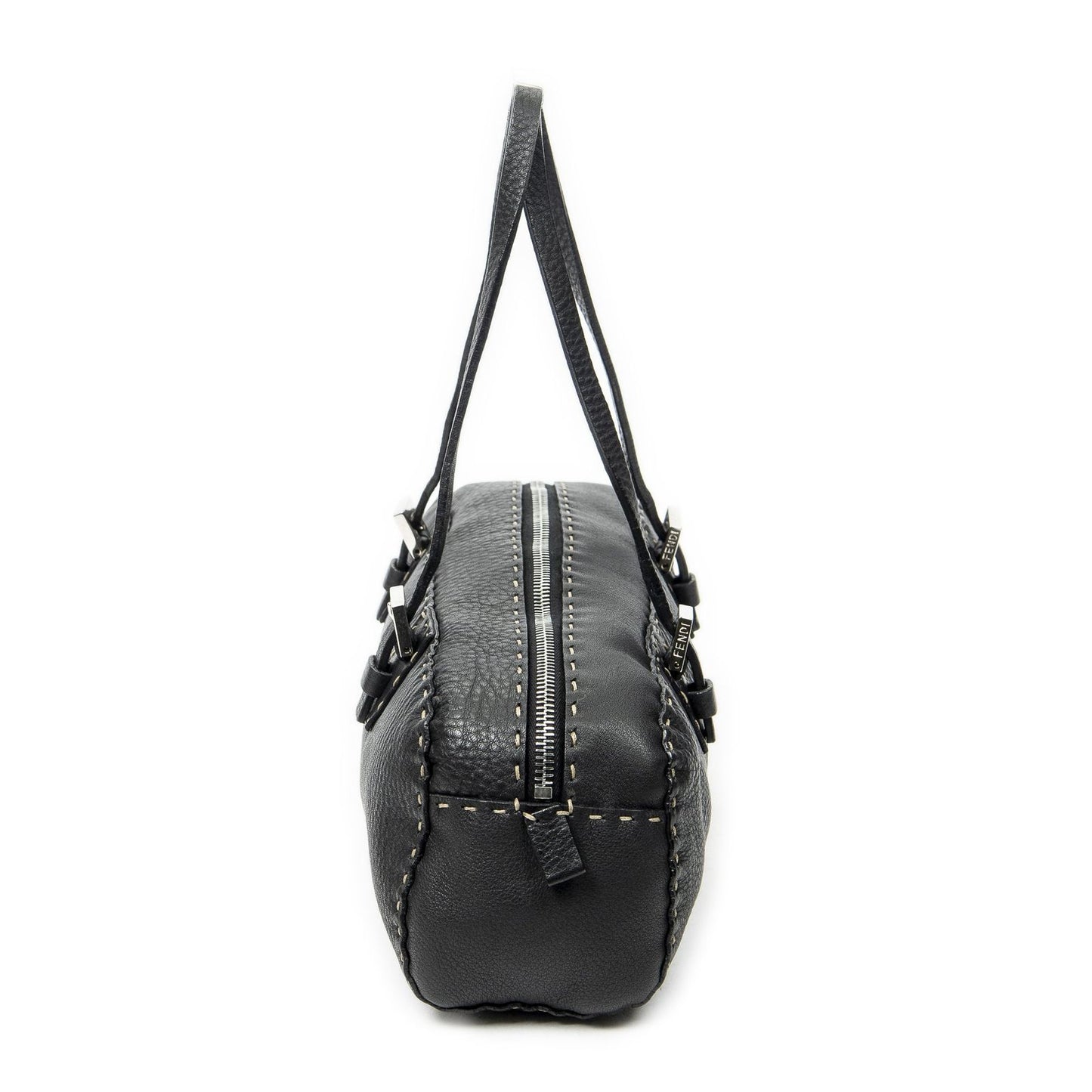 Fendi Mini Bow Sling Bag Black Selleria Leather — view 3