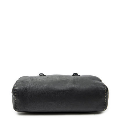Fendi Mini Bow Sling Bag Black Selleria Leather — view 6