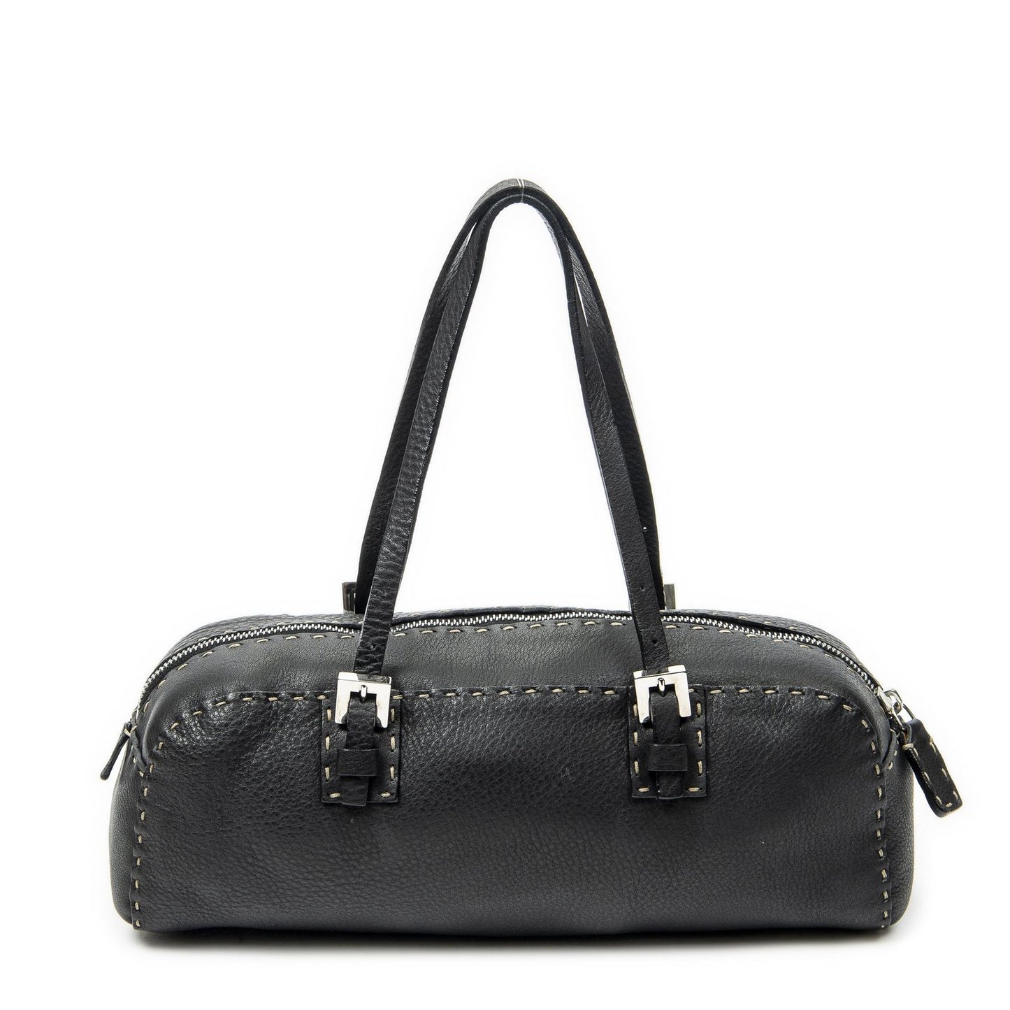 Fendi Mini Bow Sling Bag Black Selleria Leather — view 5