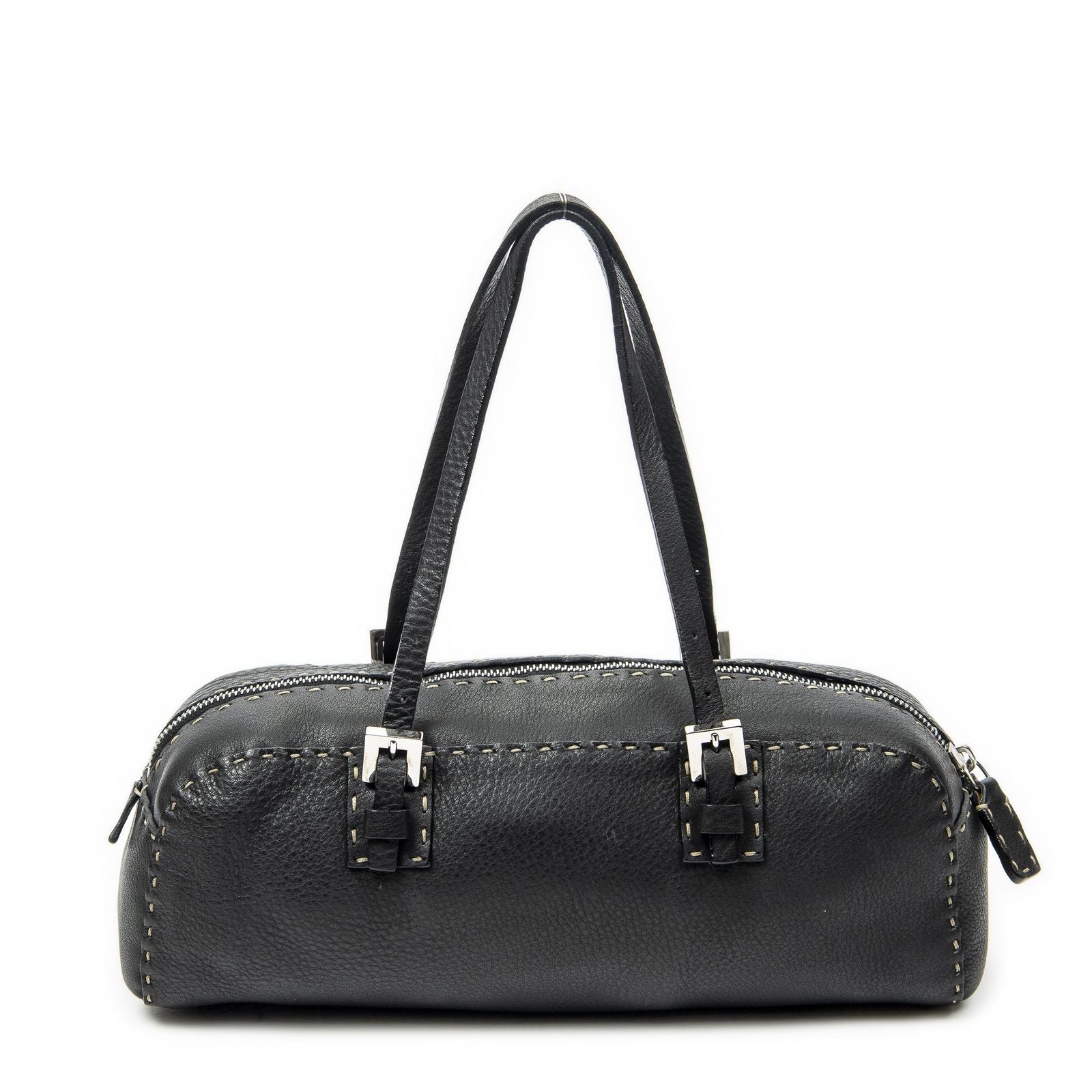 Fendi Mini Bow Sling Bag Black Selleria Leather — view 5