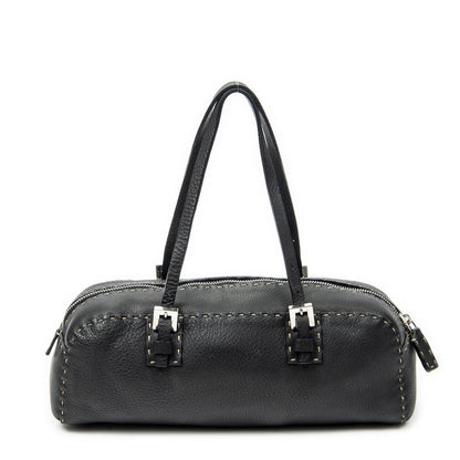 Fendi Mini Bow Sling Bag Black Selleria Leather — view 5