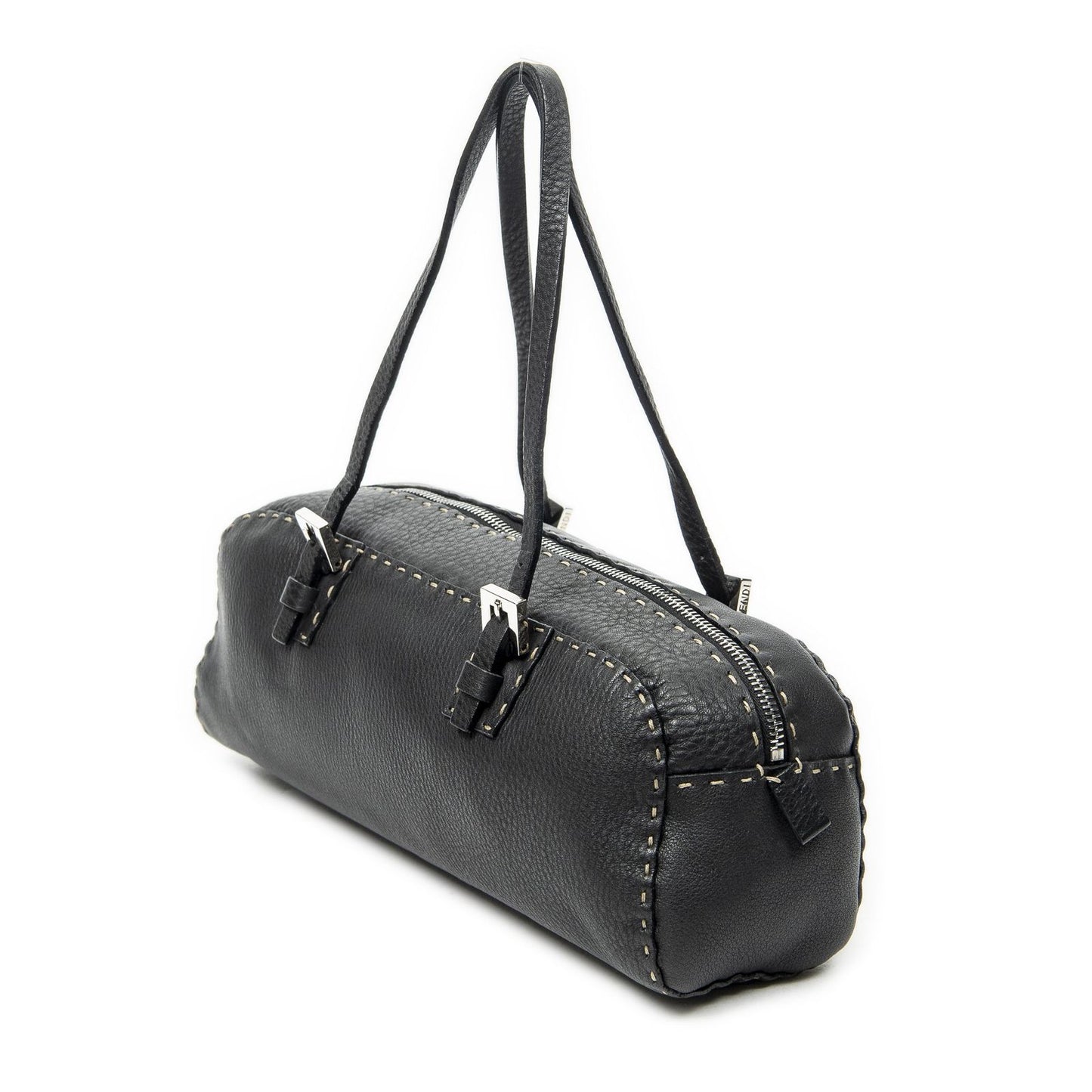 Fendi Mini Bow Sling Bag Black Selleria Leather — view 2
