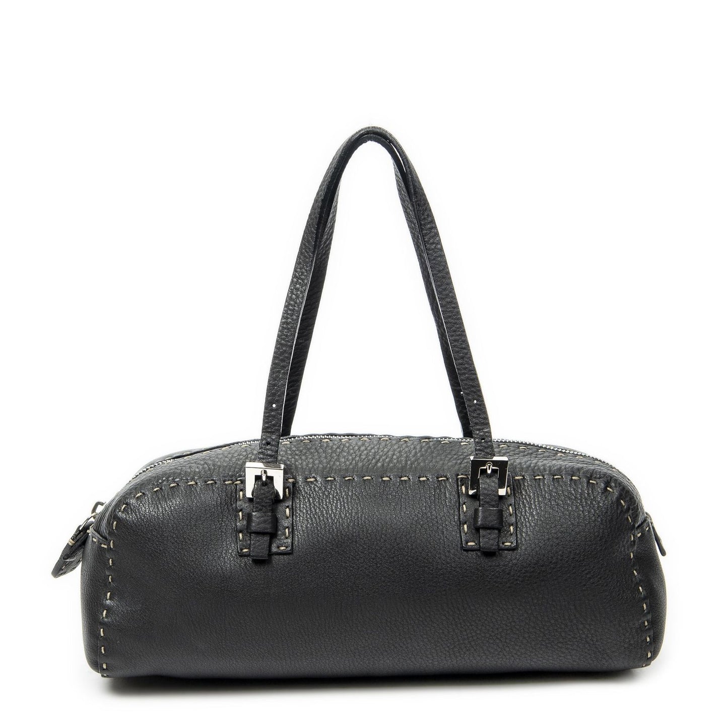 Fendi Mini Bow Sling Bag Black Selleria Leather