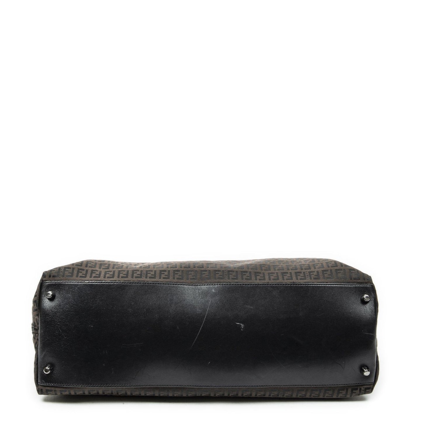 Fendi Dark Brown Black Zucchino Canvas — view 6