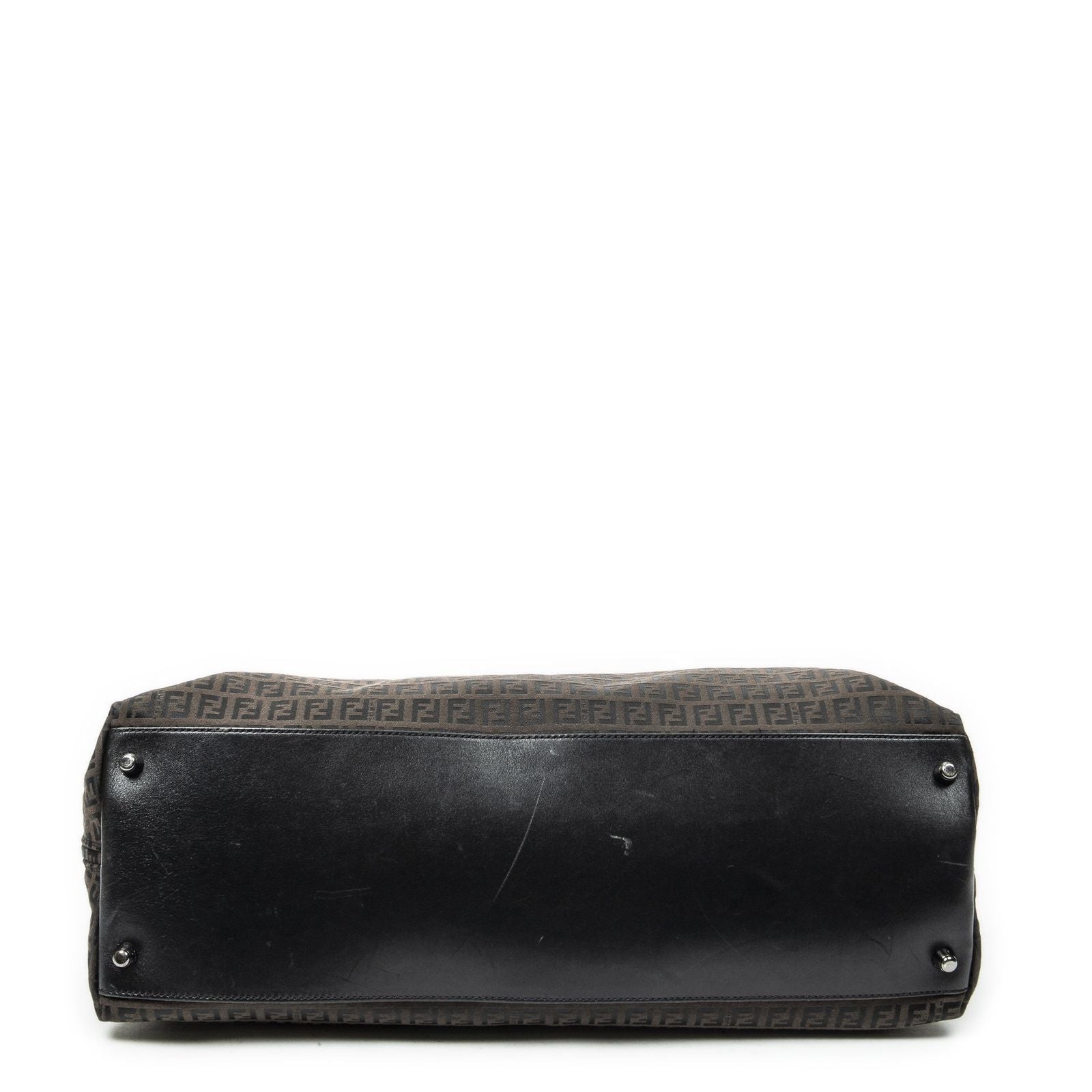 Fendi Dark Brown Black Zucchino Canvas — view 6