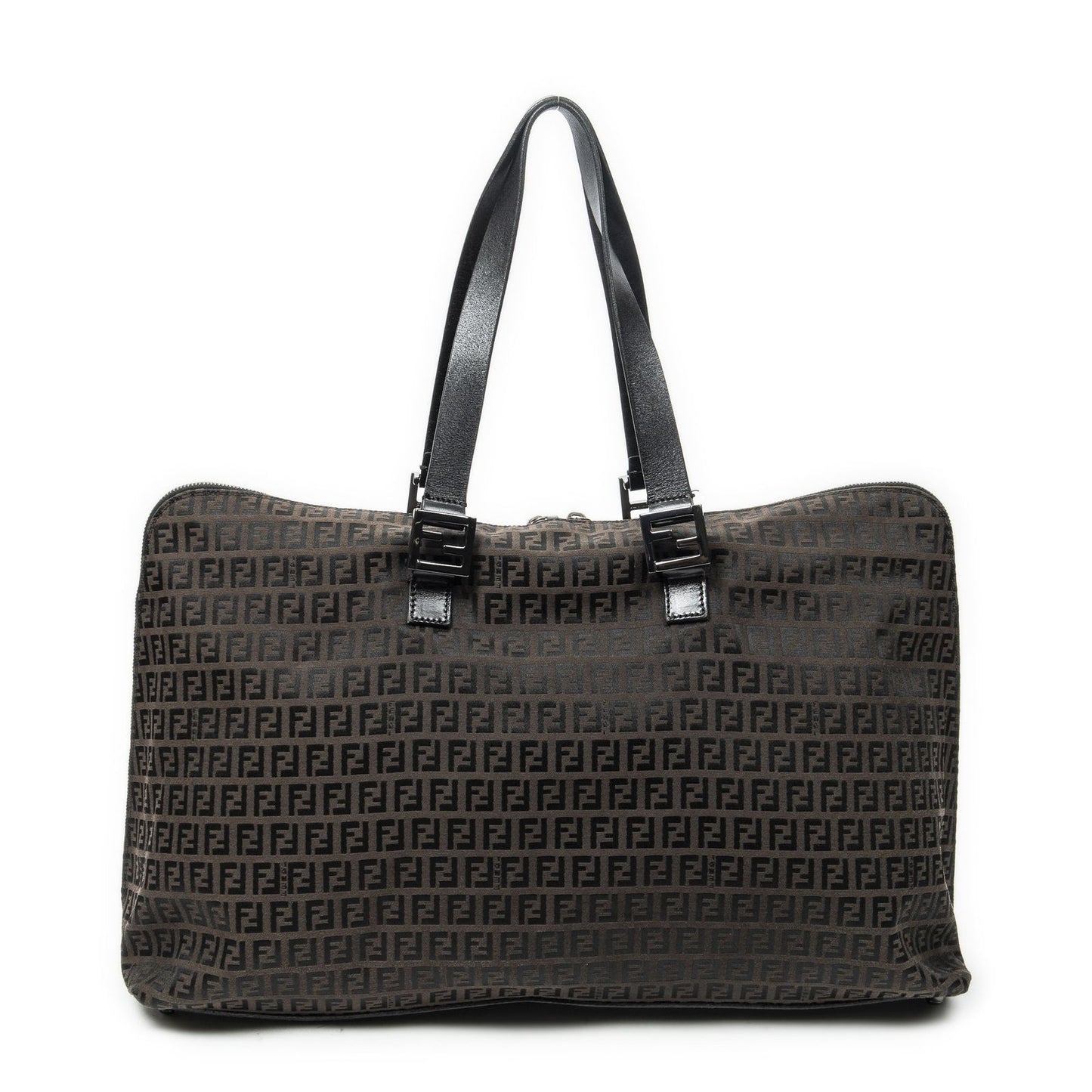Fendi Dark Brown Black Zucchino Canvas — view 5