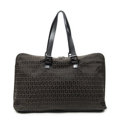 Fendi Dark Brown Black Zucchino Canvas — view 5