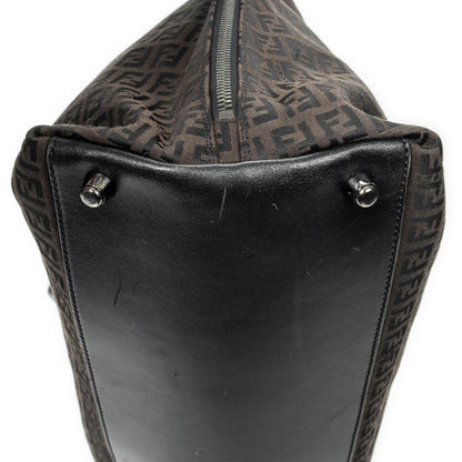 Fendi Dark Brown Black Zucchino Canvas — view 8