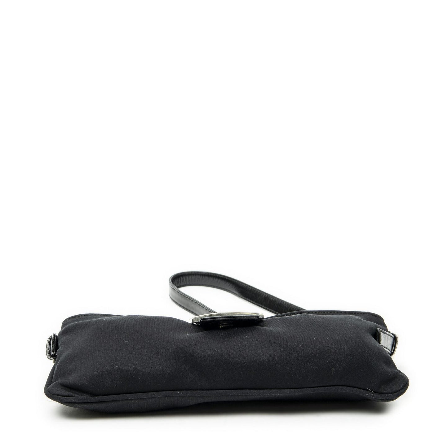 Fendi Rectangle Zip Pochette Black Jersey Canvas Pouch — view 6
