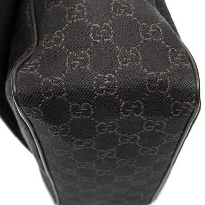 Gucci Front Pocket Flap Crossbody Dark Brown GG Denim Canvas — view 8