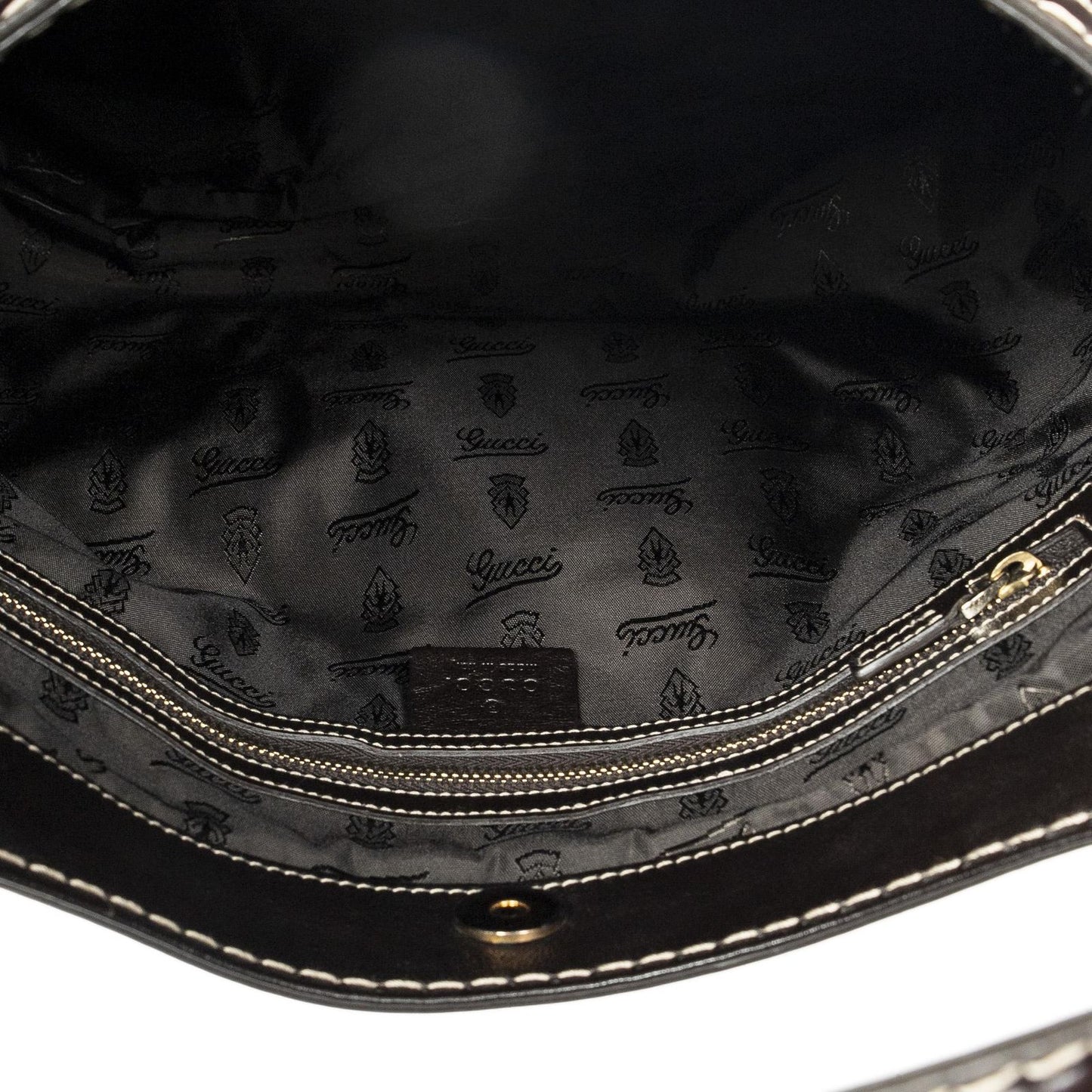 Gucci Large Queen Hobo Dark Brown Calfskin Leather — view 9