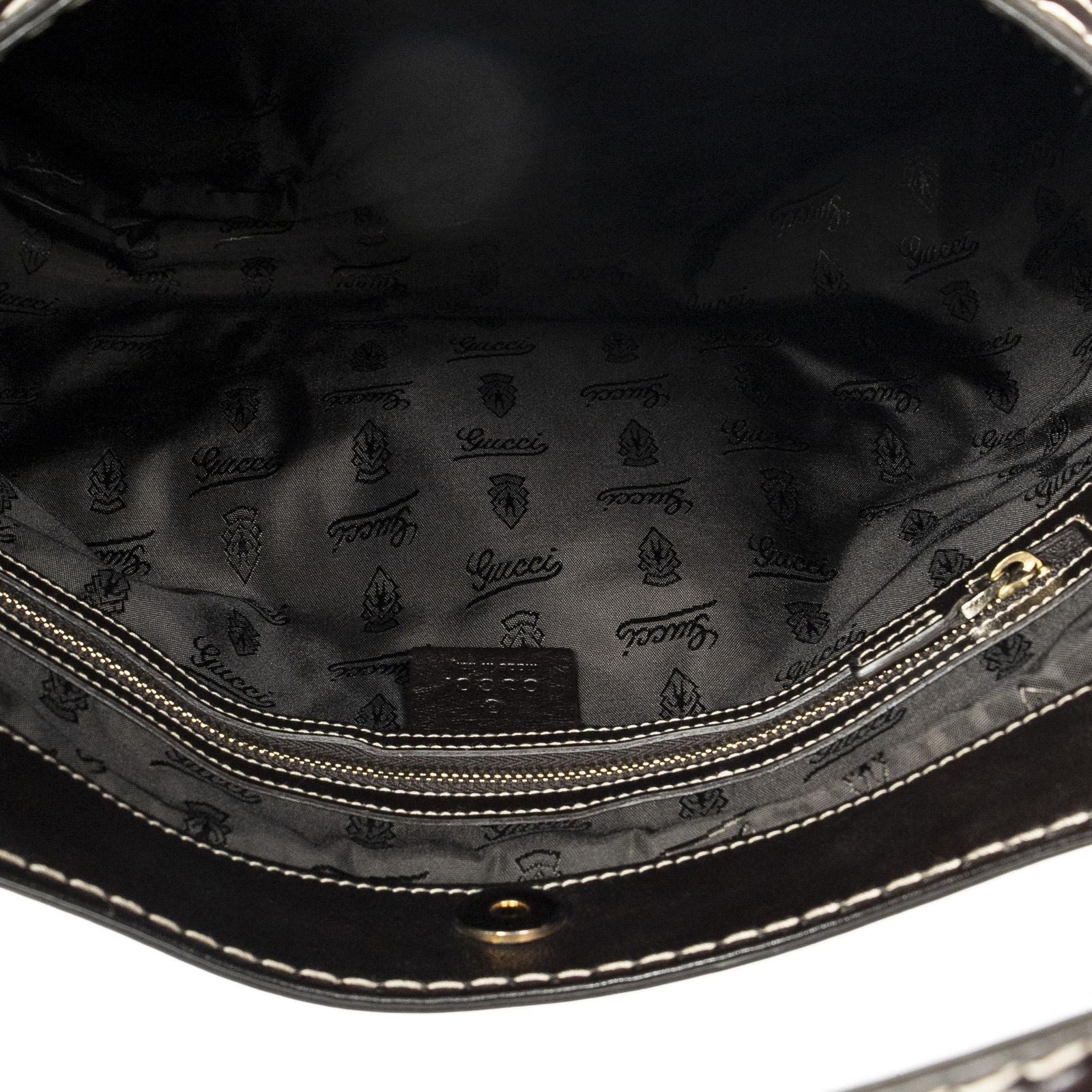 Gucci Large Queen Hobo Dark Brown Calfskin Leather — view 9