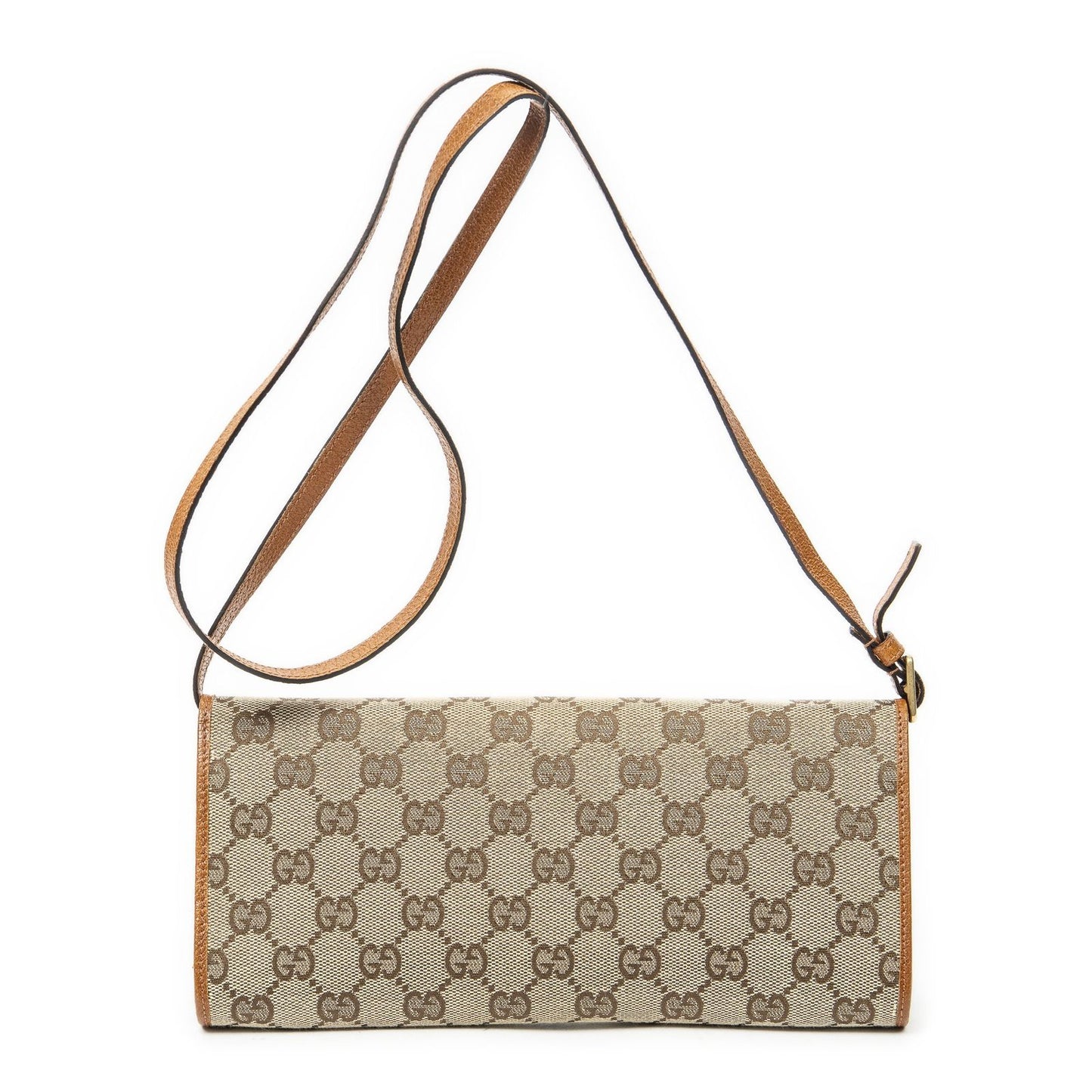 Gucci Bamboo Clutch Brown Beige GG Canvas — view 5