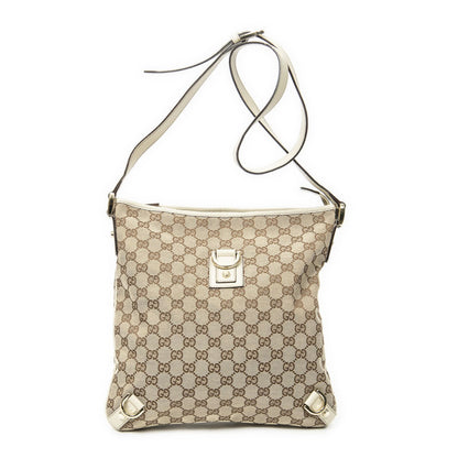 Gucci Abbey Crossbody Ivory Beige GG Canvas