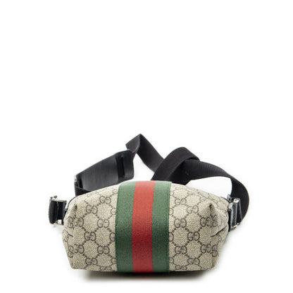 Gucci Small Web Square Messenger Black Beige Supreme Canvas — view 6