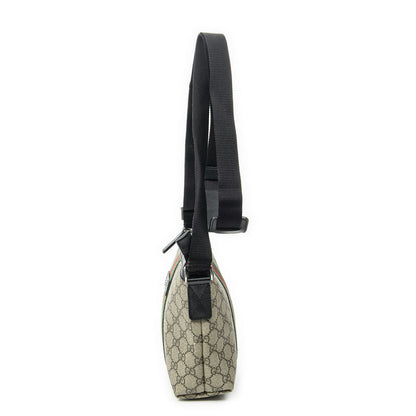 Gucci Small Web Square Messenger Black Beige Supreme Canvas — view 3