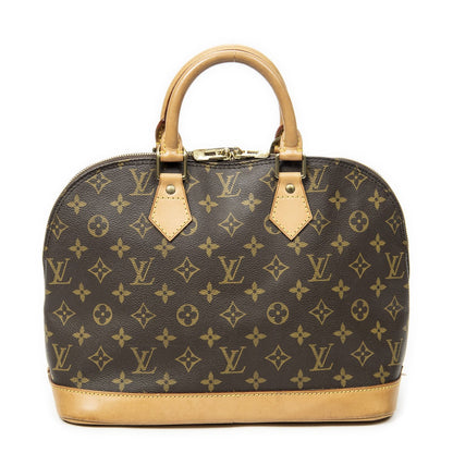 Louis Vuitton Alma Brown Monogram Canvas Handbag — view 5