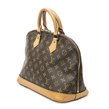Louis Vuitton Alma Brown Monogram Canvas Handbag — view 2