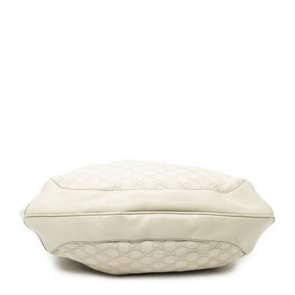 Gucci Pegi Bambu Handle Hobo Ivory Guccissima — view 6