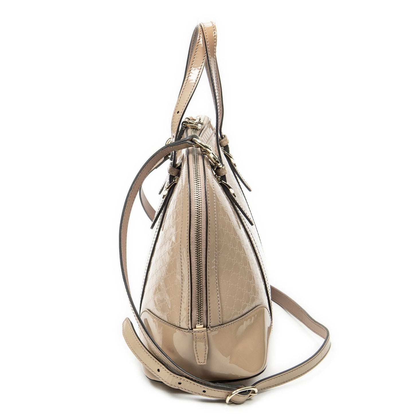 Gucci Nice Top Handle Light Pink Micro Guccissima Patent Leather — view 3
