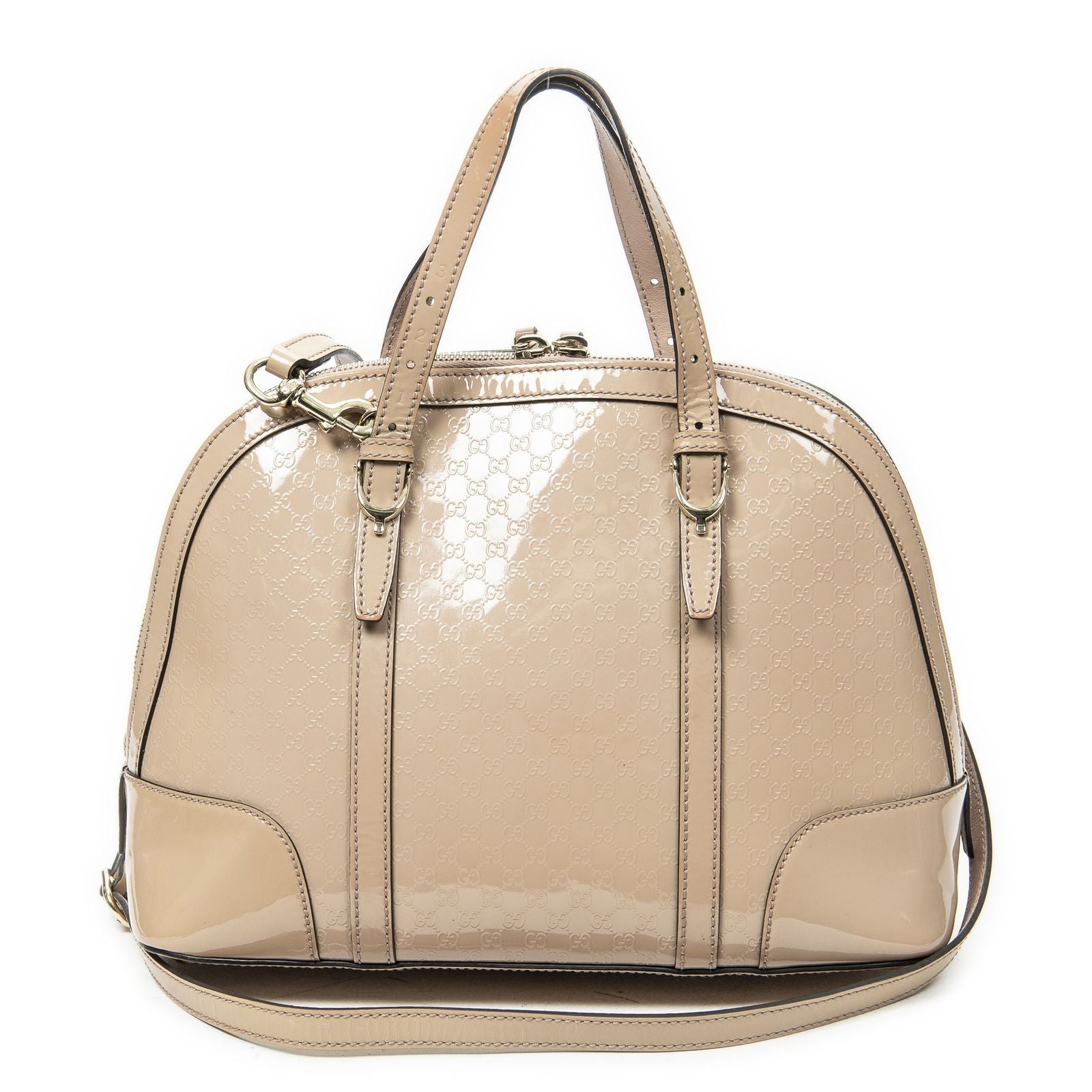 Gucci Nice Top Handle Light Pink Micro Guccissima Patent Leather — view 5
