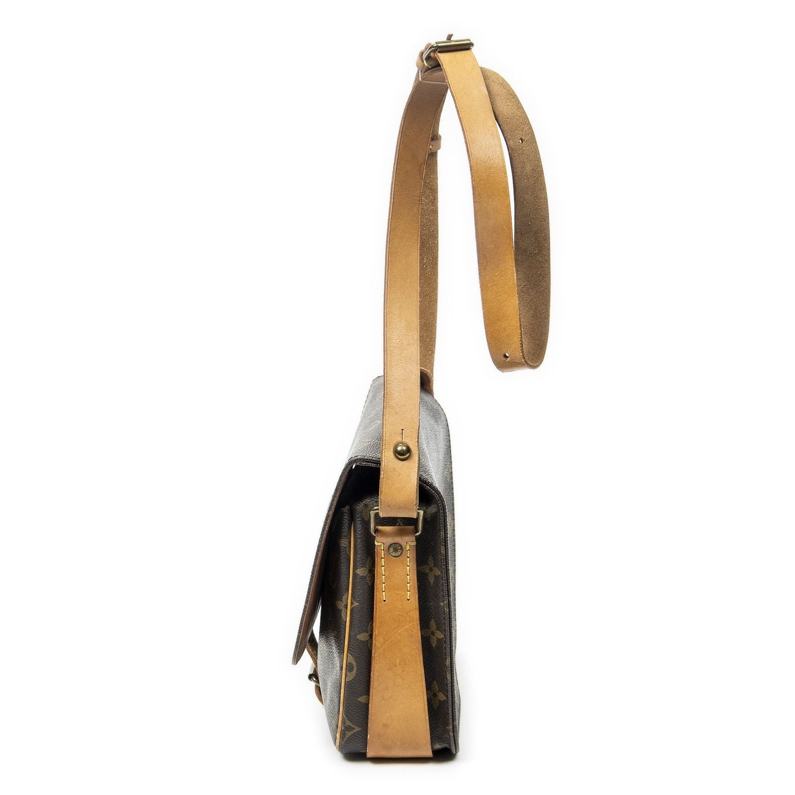 Louis Vuitton Cartouchiere Brown Monogram Canvas Messenger — view 3