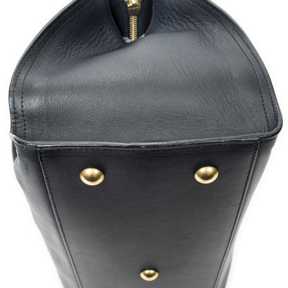 Saint Laurent Small Classic Cabas Navy Calfskin Leather Messenger — view 7