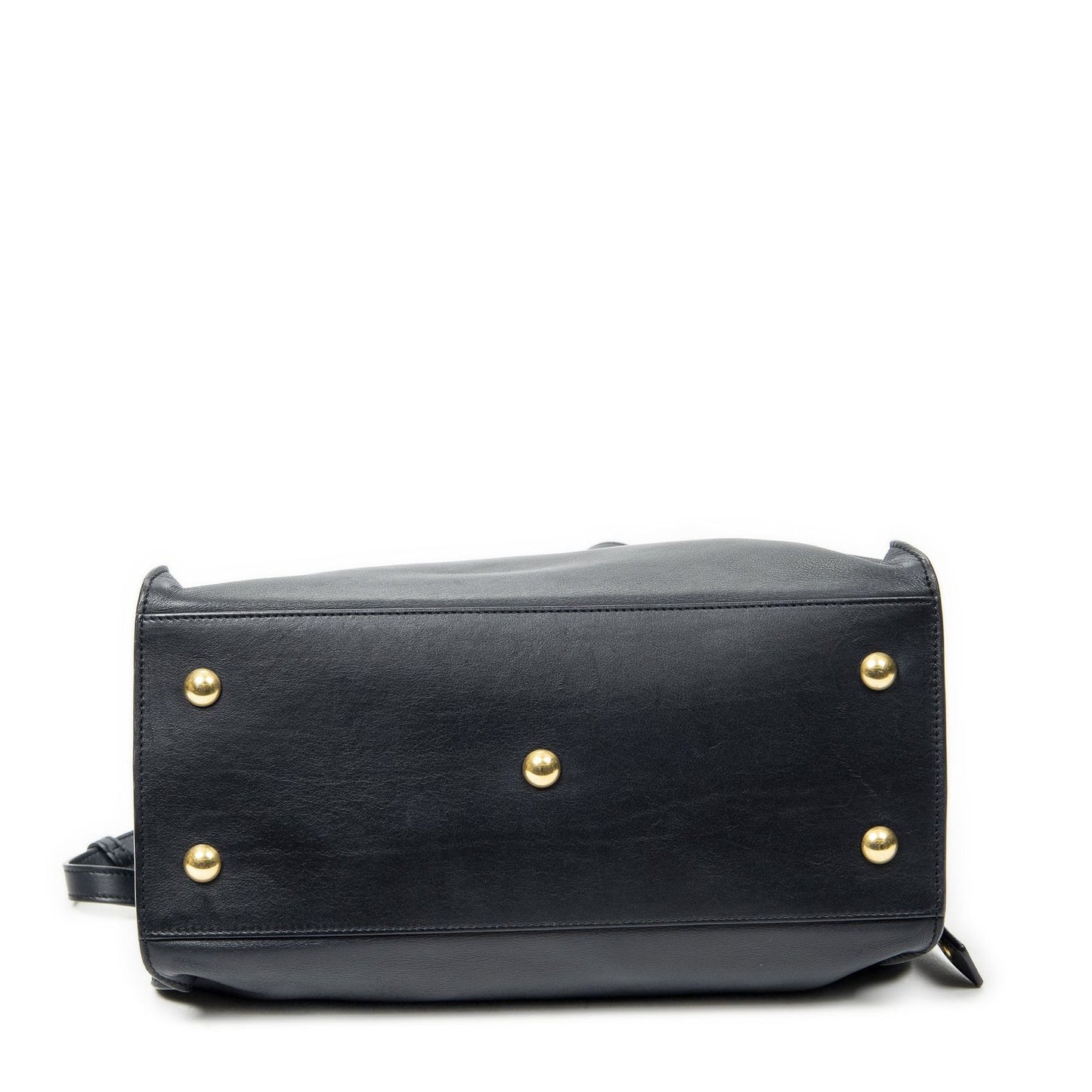 Saint Laurent Small Classic Cabas Navy Calfskin Leather Messenger — view 6