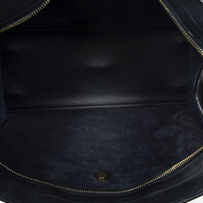 Saint Laurent Small Classic Cabas Navy Calfskin Leather Messenger — view 9