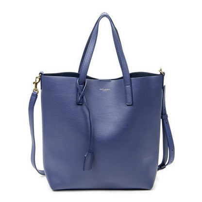 Saint Laurent Shoppingtote Navy Calfskin Leather Messenger