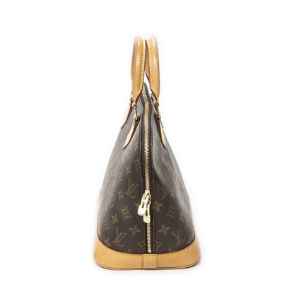 Louis Vuitton Alma Brown Monogram Canvas Handbag — view 4