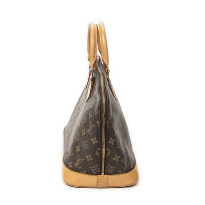 Louis Vuitton Alma Brown Monogram Canvas Handbag — view 3