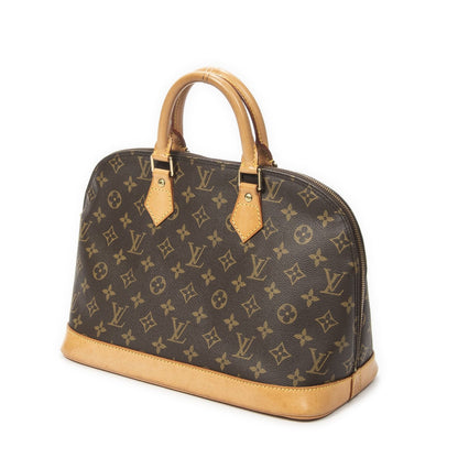 Louis Vuitton Alma Brown Monogram Canvas Handbag — view 2