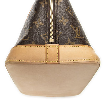 Louis Vuitton Alma Brown Monogram Canvas Handbag — view 8
