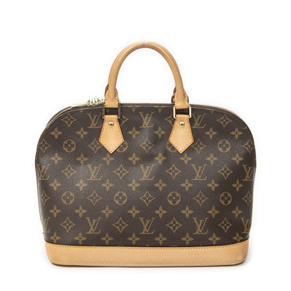 Louis Vuitton Alma Brown Monogram Canvas Handbag — view 5
