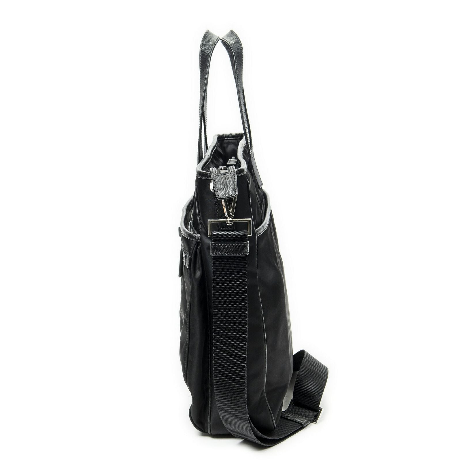 Prada Convertible Business Bag Black Nylon Canvas — view 3