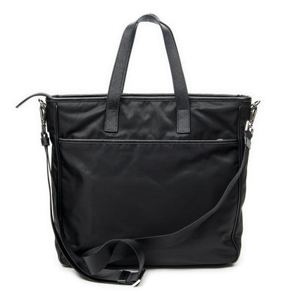 Prada Convertible Business Bag Black Nylon Canvas — view 5