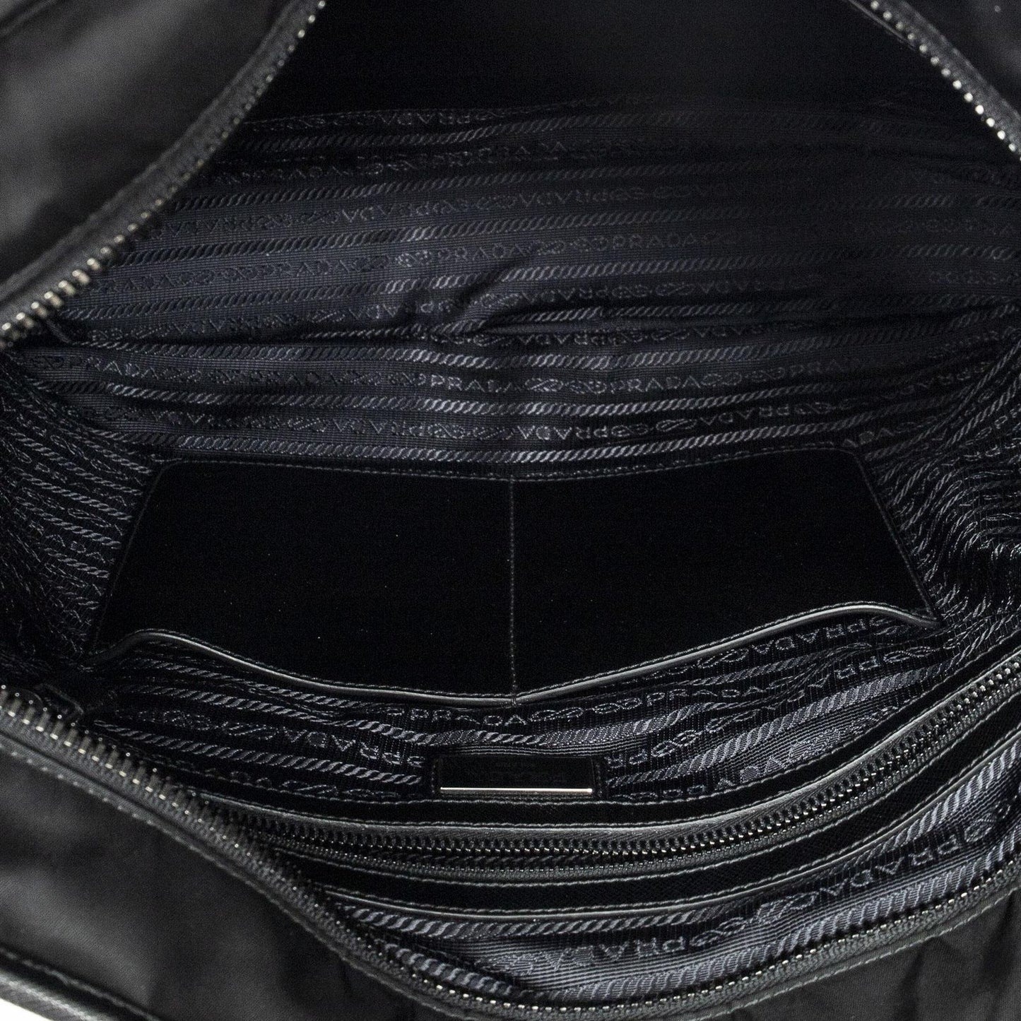 Prada Convertible Business Bag Black Nylon Canvas — view 9