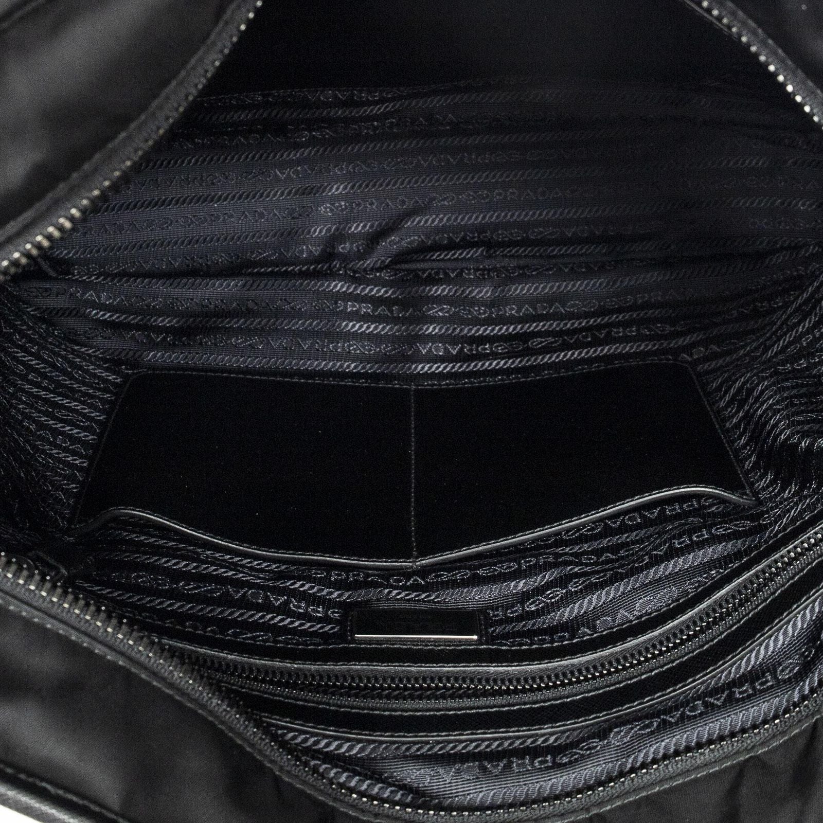 Prada Convertible Business Bag Black Nylon Canvas — view 9