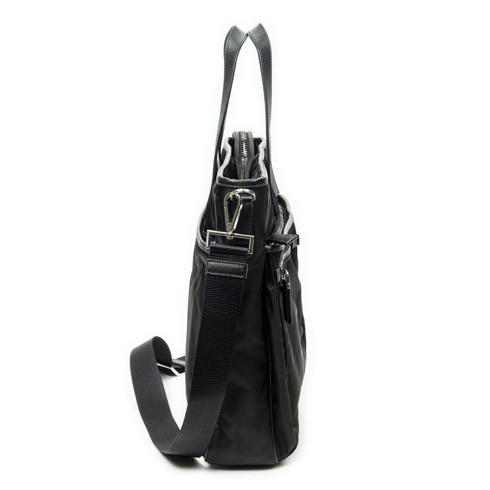 Prada Convertible Business Bag Black Nylon Canvas — view 4