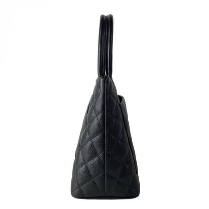 Chanel Tote Medallion Black Silver — view 4