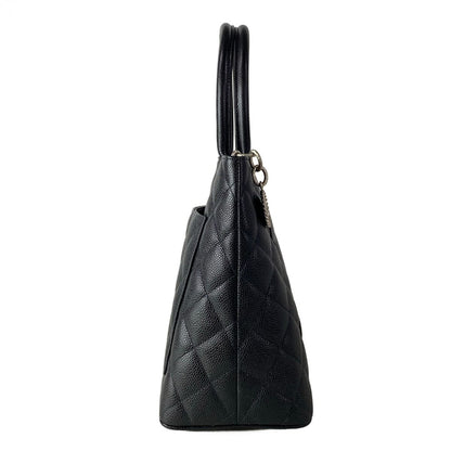 Chanel Tote Medallion Black Silver — view 2