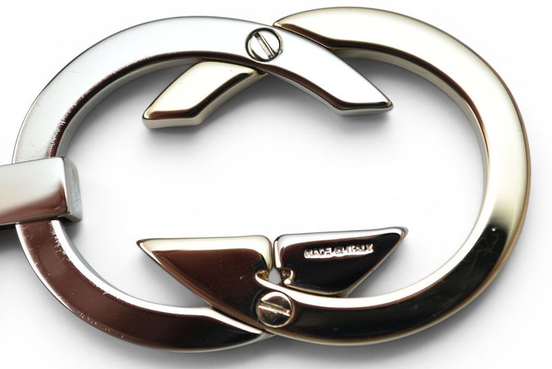 Gucci Key Ring Key Holder Vintage Interlocking Silver Gold — view 4