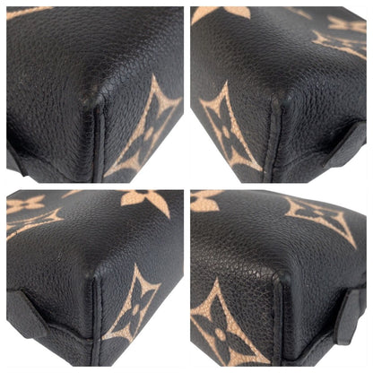 Louis Vuitton Monogram Empreinte Cosmetic PM Black Beige Leather Pouch Makeup — view 3