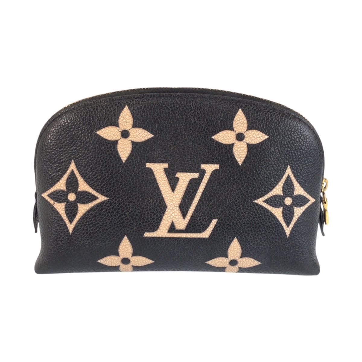 Louis Vuitton Monogram Empreinte Cosmetic PM Black Beige Leather Pouch Makeup — view 2