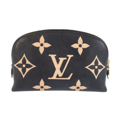Louis Vuitton Monogram Empreinte Cosmetic PM Black Beige Leather Pouch Makeup — view 2