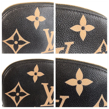 Louis Vuitton Monogram Empreinte Cosmetic PM Black Beige Leather Pouch Makeup — view 5