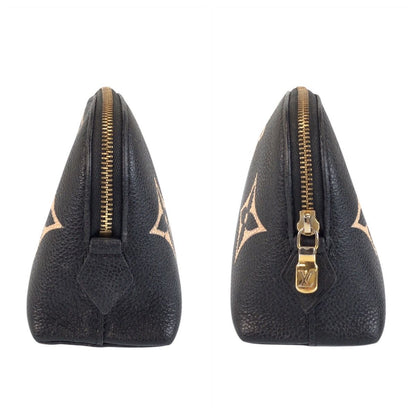 Louis Vuitton Monogram Empreinte Cosmetic PM Black Beige Leather Pouch Makeup — view 7