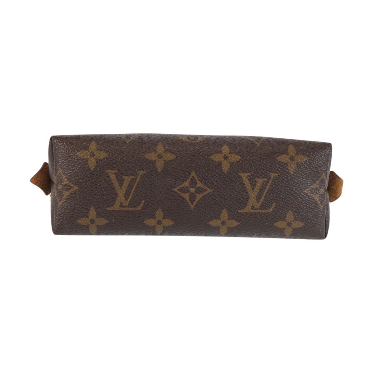 Louis Vuitton Monogram Pochette Cosmetic PM Brown Leather Pouch Makeup — view 8