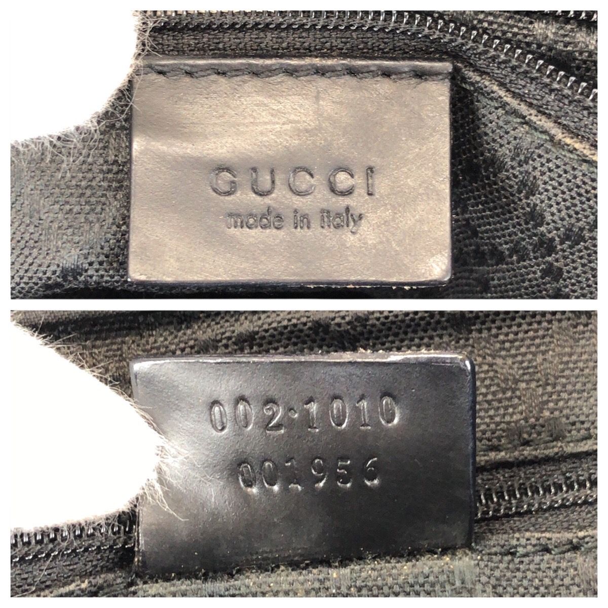 Gucci Bamboo Black Silver Nylon 002 Tote — view 4